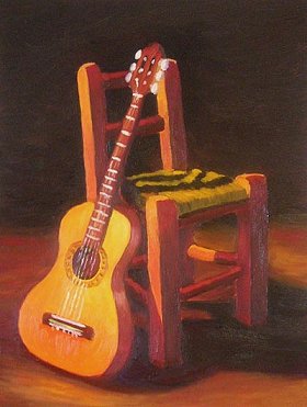 Arben Guitar - painting by Arben Sela.
