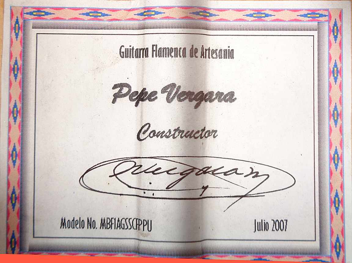 Vergara guitar label